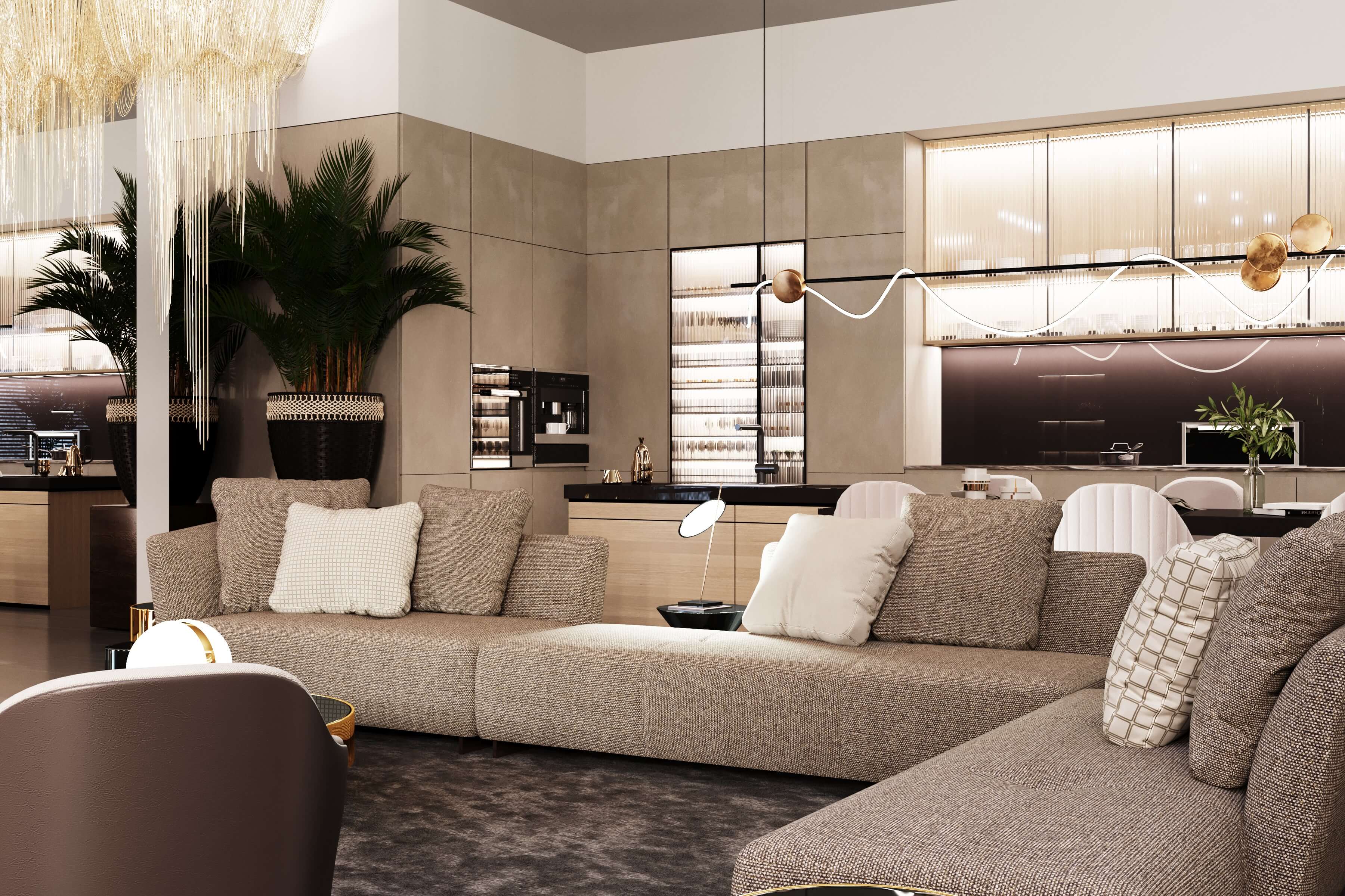 Дизайн кухни-гостиной, г. Подольск