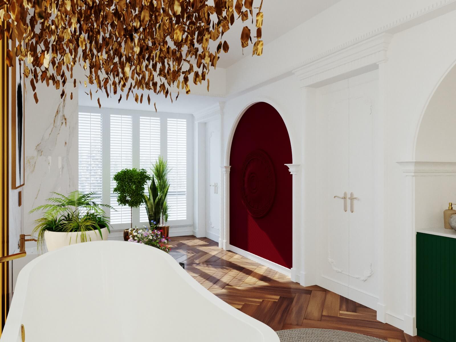 Дизайн ванной комнаты в загородном доме, г. Тула