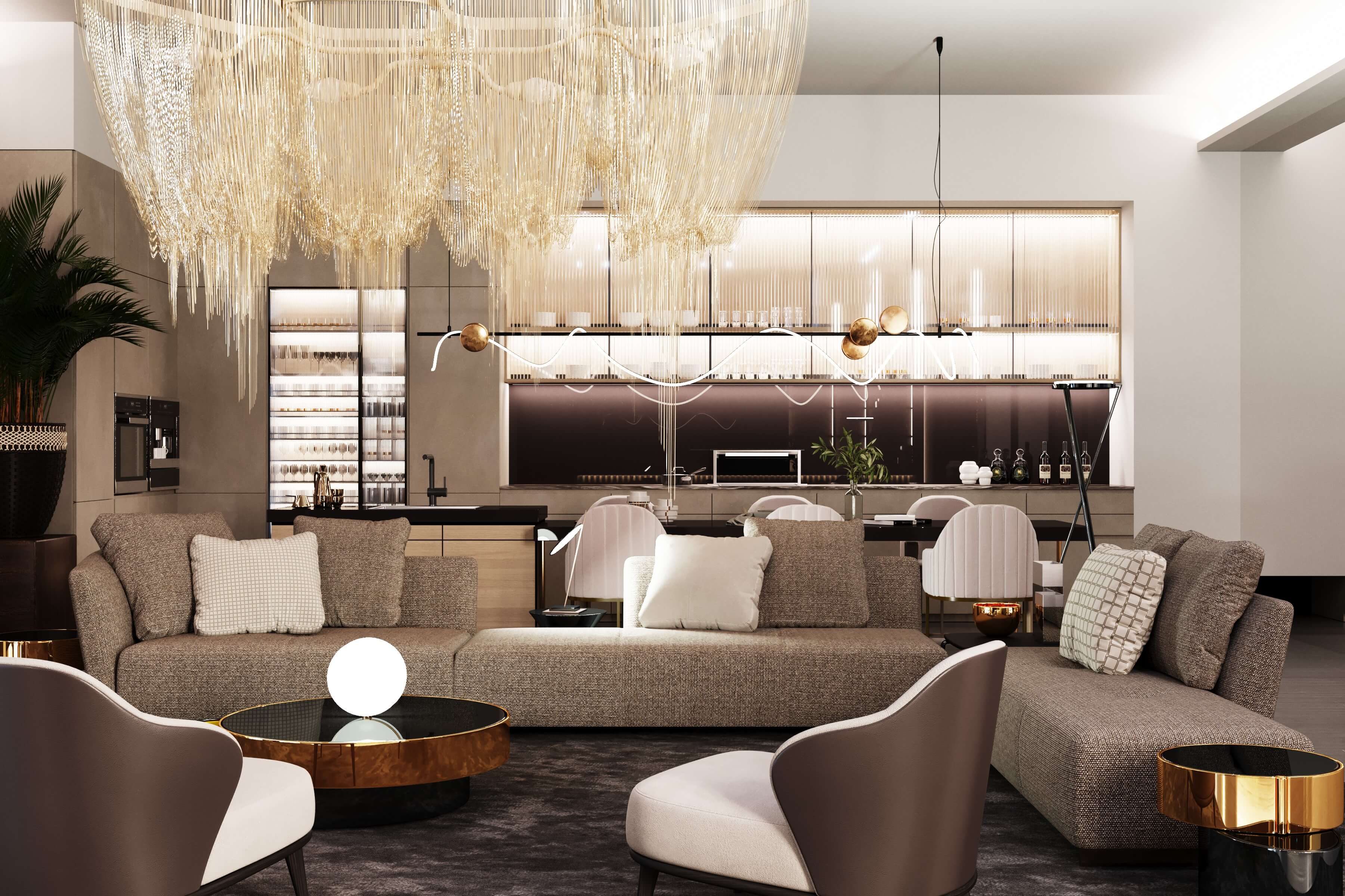 Дизайн кухни-гостиной, г. Подольск