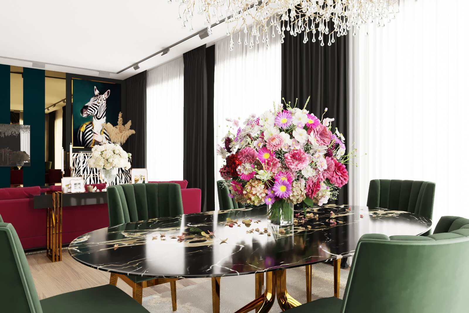 Дизайн кухни-гостиной в загородном доме, г. Калуга 