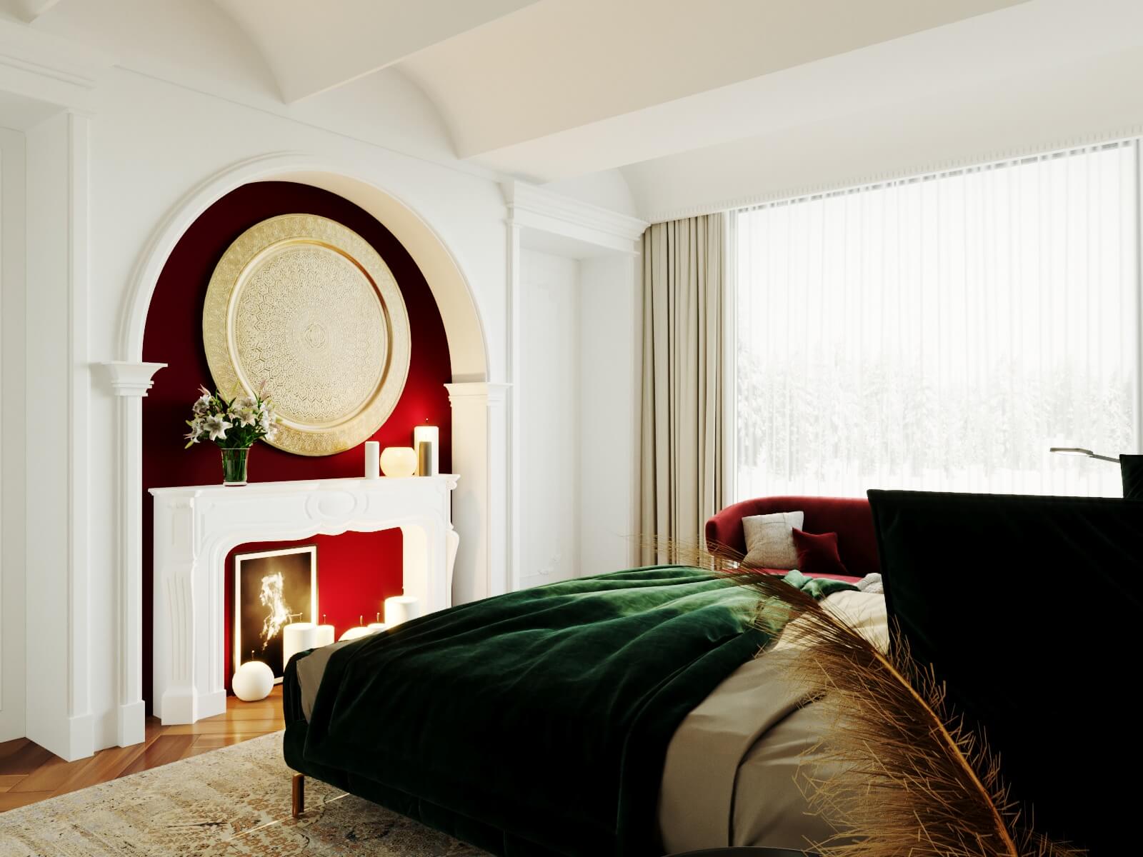 Дизайн спальни в частном доме. г. Тула 