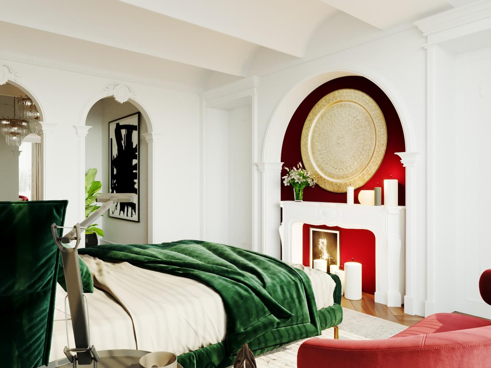 Дизайн спальни в частном доме. г. Тула 