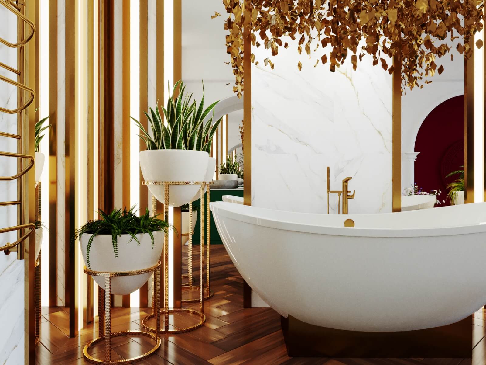 Дизайн ванной комнаты в загородном доме, г. Тула