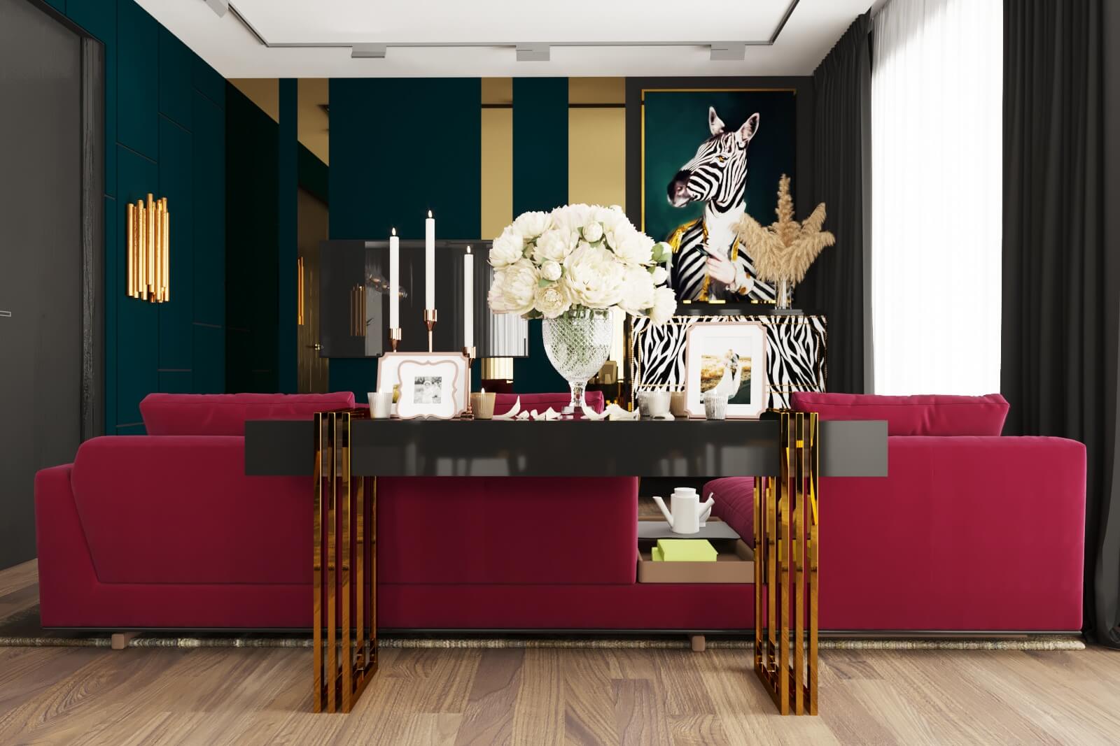 Дизайн кухни-гостиной в загородном доме, г. Калуга 