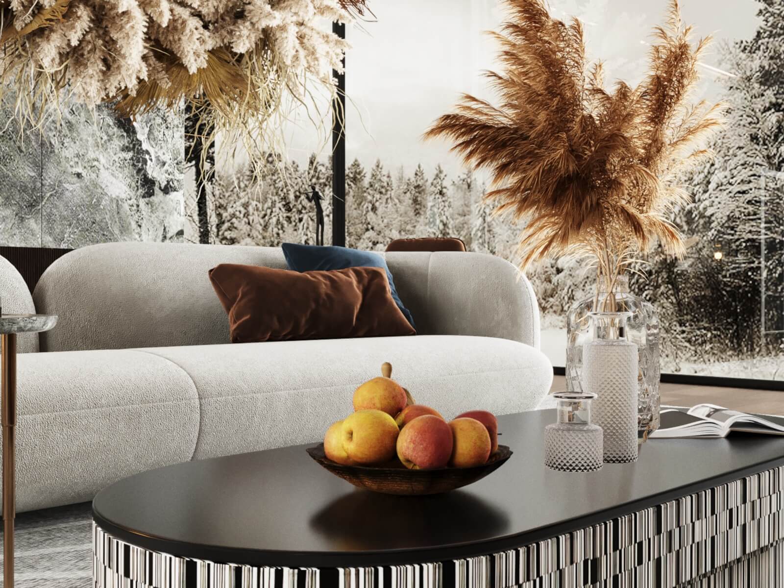 Дизайн гостиной в загородном доме